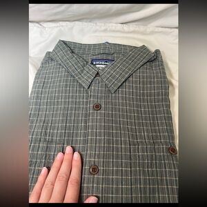 Patagonia Men’s Migration Hemp Shirt Plaid Short-Sleeve XL